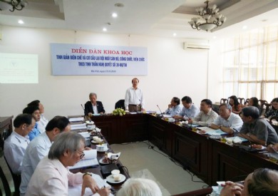 Diễn đàn khoa học: “Tinh giản biên chế và cơ cấu lại đội ngũ cán bộ, công chức, viên chức theo tinh thần Nghị quyết số 39-NQ/TW”