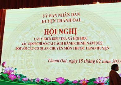 TRIỂN KHAI HOẠT ĐỘNG ĐÁNH GIÁ, XÁC ĐỊNH CHỈ SỐ CCHC ÁP DỤNG ĐỐI VỚI CÁC PHÒNG CHUYÊN MÔN, UBND HUYỆN THANH OAI